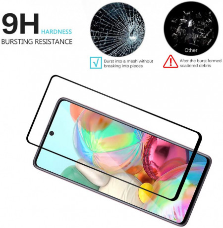 Folie de sticla Samsung Galaxy A71, 5D FULL GLUE Negru
