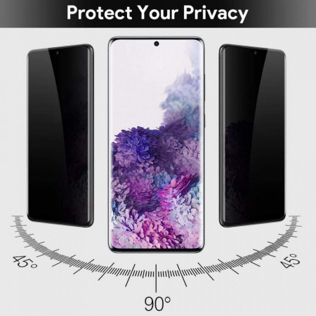 Folie de sticla Samsung Galaxy S20 Ultra, Privacy Glass, folie securizata duritate 9H