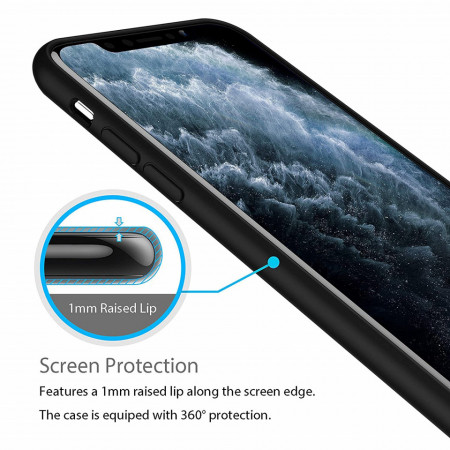 Husa Apple iPhone 11 PRO MAX, Elegance Luxury, Silicon TPU Slim Antisoc NEGRU