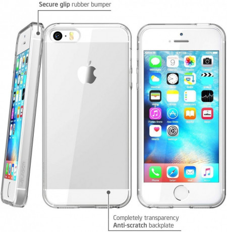 Husa Apple iPhone 5/5S/SE, TPU slim transparent - Img 2