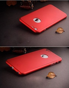 Husa Apple iPhone 6 Plus/6S Plus, FullBody Elegance Luxury iPaky Red, acoperire completa 360 grade cu folie de sticla gratis - Img 2