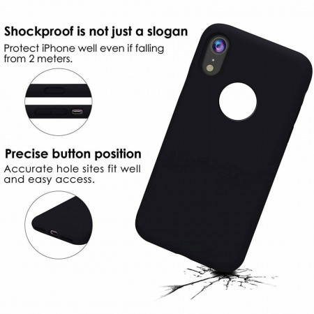 Husa Apple iPhone XR, Elegance Luxury, Silicon TPU Slim Antisoc NEGRU