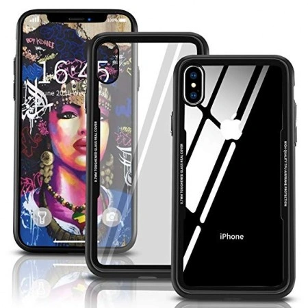 Husa Apple iPhone XS MAX Magnetica 360 grade Negru, Perfect Fit cu spate de sticla securizata premium + folie de sticla pentru ecran gratis - Img 4