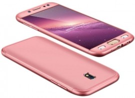 Husa Samsung Galaxy J5 2017, FullBody Elegance Luxury Rose-Gold, acoperire completa 360 grade cu folie de sticla gratis - Img 3