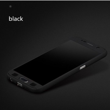 Husa Samsung Galaxy J7 2017, FullBody Elegance Luxury Black, acoperire completa 360 grade cu folie de sticla gratis - Img 2