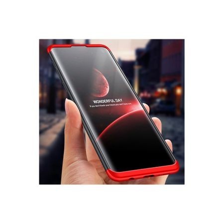 Husa Samsung Galaxy S10 Plus, Elegance Luxury, 360° 3in1 Negru-Rosu - Img 5