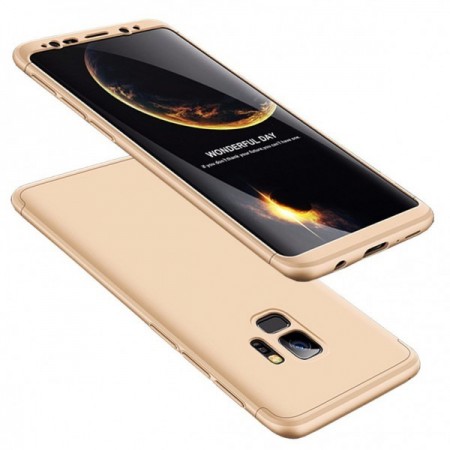 Husa Samsung Galaxy S9, FullBody Elegance Luxury Auriu, acoperire completa 360 grade cu folie de protectie gratis - Img 3