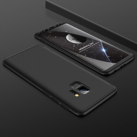 Husa Samsung Galaxy S9, FullBody Elegance Luxury Negru, acoperire completa 360 grade cu folie de protectie gratis - Img 3
