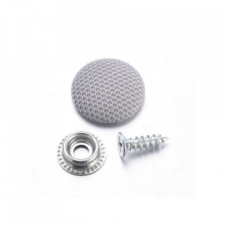 Kit 20 capse tapitate pentru reparatia plafonului auto, compatibil Audi, Skoda, BMW, VW, OPEL si alte modele, culoare Gri,