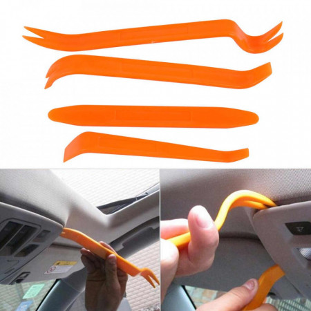 4Pcs-Orange-ABS-Automobile-Audio-Door-Clip-Panel-Trim-Dash-Auto-Kit profesional pentru demontare panouri auto, plafoniere, trimuri, plastice auto Radio-