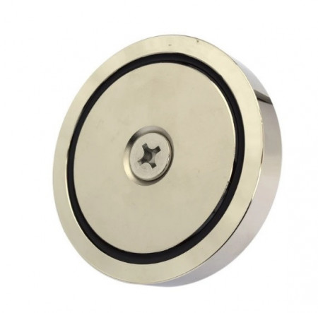 Magnet neodim oală D75 mm cârlig inelar Magnet fishing 160 Kg forta - Img 4