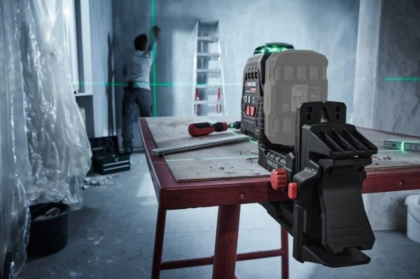 Nivela Laser cu Acumulator PARKSIDE PKLLP 3360, Laser Verde 3 x 360°, Autonivelanta, cu Valiza de Transport, Incarcator si Acumulator inclus - Img 4