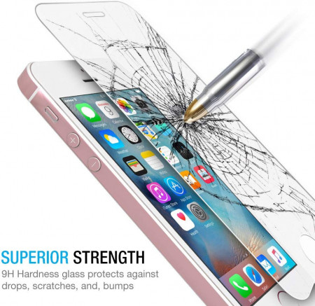 Pachet husa Elegance Luxury Tip Oglinda Silver pentru Apple iPhone 5 / Apple iPhone 5S / Apple iPhone 5SE cu folie de sticla gratis !