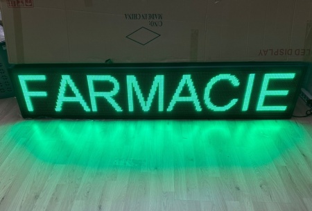 Panou Led de Exterior Programabil/Reclama Luminoasa 100x40 VERDE ideala pentru FARMACIE - Img 4