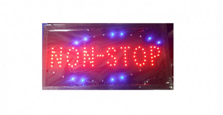 Reclama Text LED - " NON-STOP " - animatie luminoasa dinamica