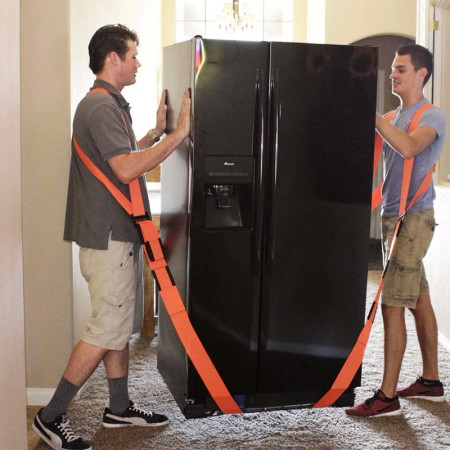 Set 2 curele pentru ridicat si transportat mobilier, cu lungime reglabila, rezistenta 1000kg,