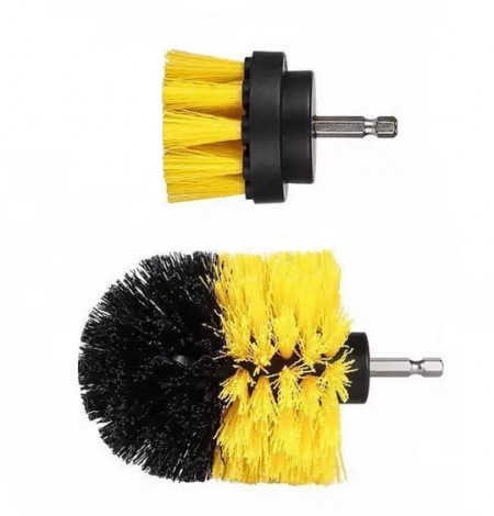 Set 2 Perii Mocheta &amp; Uz Casnic/Profesional Detailing Carpet Brush cu Adaptor Bormasina - Img 3