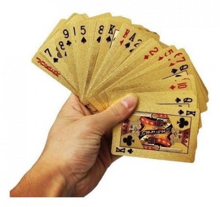 Carti de joc Aurii Casino Poker, aspect Euro € - Img 5