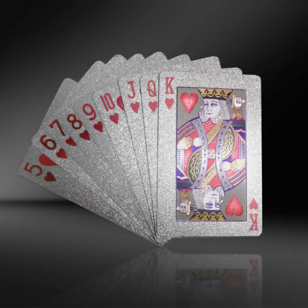 Carti de joc Silver Casino Poker, aspect Dolar $ - Img 4