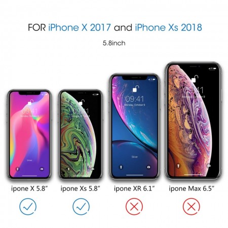 Folie de sticla 5D Apple iPhone X, Privacy Glass, folie securizata duritate 9H - Img 6
