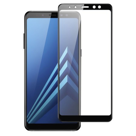 Folie de sticla Samsung Galaxy A8 2018, 9D FULL GLUE Negru - Img 2