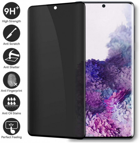 Folie de sticla Samsung Galaxy S20 Ultra, Privacy Glass, folie securizata duritate 9H