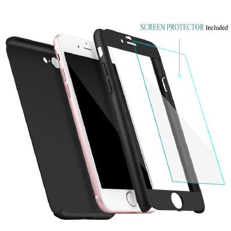 Husa Apple iPhone 6/6S, FullBody Elegance Luxury Black, acoperire completa 360 grade cu folie de sticla gratis - Img 3