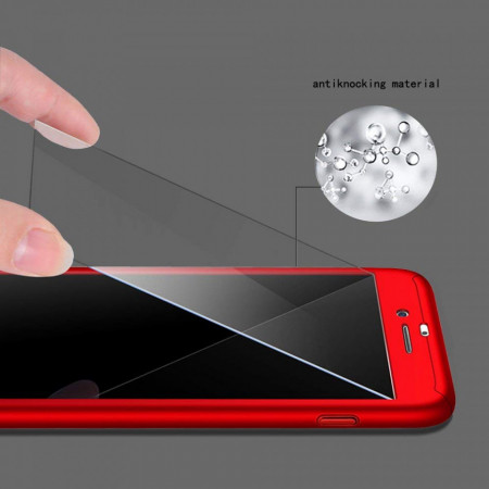 Husa Apple iPhone 6 Plus/6S Plus, FullBody Elegance Luxury Red, acoperire completa 360 grade cu folie de sticla gratis - Img 4