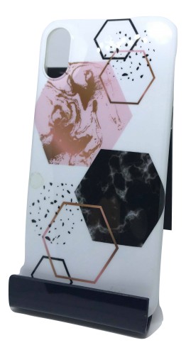 Husa Apple iPhone 7, Elegance Luxury Marble White TPU, husa cu insertii marmura alba