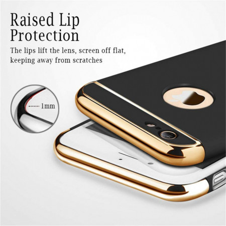 Husa Apple iPhone 7 Plus, Elegance Luxury 3in1 Ring Black - Img 3