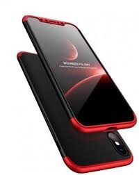 Husa Apple iPhone X, FullBody 360° 3in1 Negru-Rosu - Img 4