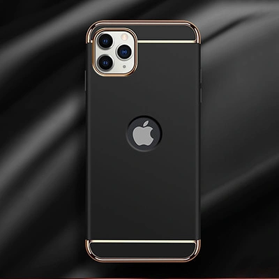 Husa compatibila cu Apple iPhone 12 PRO, Elegance Luxury 3in1 Black