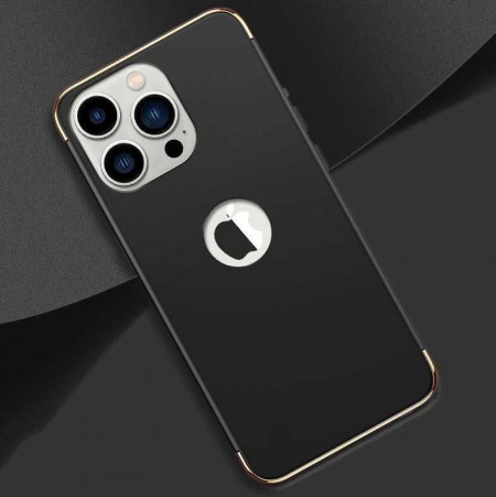 Husa compatibila cu Apple iPhone 13, Elegance Luxury 3in1 Black