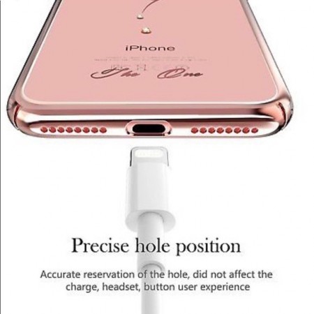 Husa Kingxbar pentru Apple iPhone X design Cristale Swarovski - Rose-Gold - Img 2