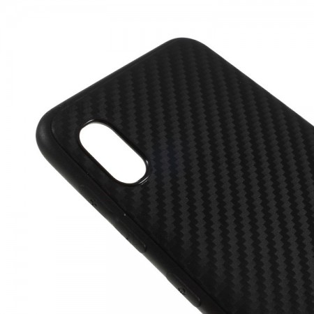 Husa pentru Samsung Galaxy A10, Perfect Fit, cu insertii de carbon, negru - Img 3
