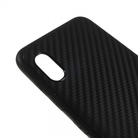 Husa pentru Samsung Galaxy A10, Perfect Fit, cu insertii de carbon, negru - Img 3