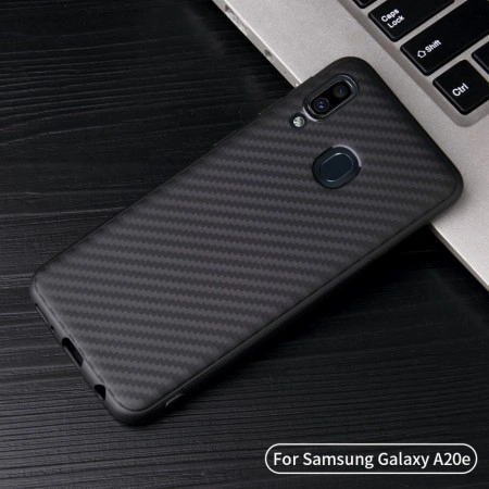 Husa pentru Samsung Galaxy A40, Perfect Fit, cu insertii de carbon, negru - Img 6