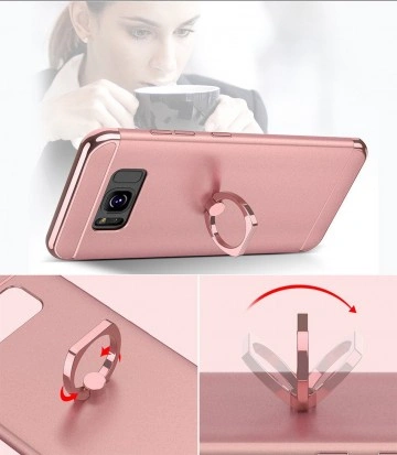 Husa Samsung Galaxy A5 2017, Elegance Luxury 3in1 Ring Rose-Gold - Img 3