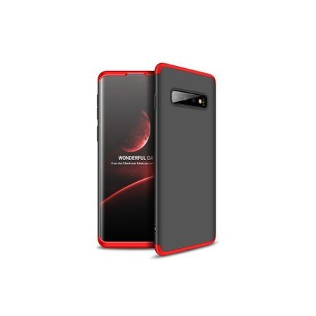 Husa Samsung Galaxy S10, Elegance Luxury, 360° 3in1 Negru-Rosu - Img 3