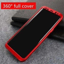 Husa Samsung Galaxy S8, FullBody Elegance Luxury Red, acoperire completa 360 grade cu folie de protectie gratis - Img 2