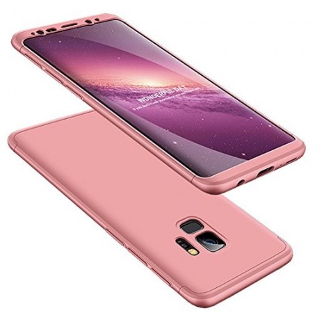 Husa Samsung Galaxy S9 Plus, FullBody Elegance Luxury Rose-Gold, acoperire completa 360 grade cu folie de protectie gratis - Img 2