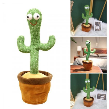 Cactusul dansator este o jucarie interactiva care poate atrage cu usurinta, atat atentia copiilor, cat si pe cea a adultilor. Poate fi un obiect de decor atat la birou, cat si acasa, care va aduce foarte multe zambete si buna dispozitie.