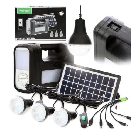 Kit solar GD-Lite 8017 dotat cu dispozitive USB cu 3 becuri LED si acumulator - Img 5