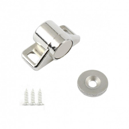 Magnet puternic neodim cu incuietoare magnetica pentru mobila + suruburi de fixare