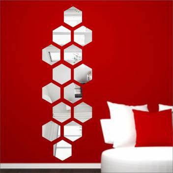 Oglinda Design Hexagon Acrilica Cristal &amp; Diamant - Luxury Home - 18 cm - 1 bucata