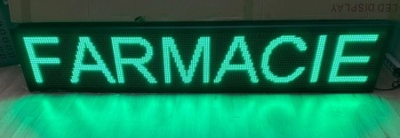 Panou Led de Exterior Programabil/Reclama Luminoasa 100x40 VERDE ideala pentru FARMACIE - Img 5