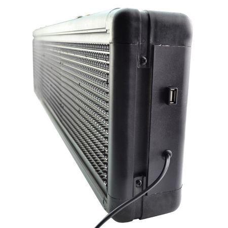 Panou Led de Exterior Programabil/Reclama Luminoasa 200x40cm text ALB - Img 2