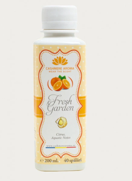 Parfum de rufe FRESH GARDEN cu arome de Citrice, Iasomie, Musk, Note aquatice, Orhidee, Santal, 200ml, 40 de spalari