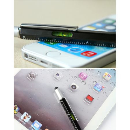 Pix 6 in1 Multifunctional Rigla, 2 Surubelnite, Touchscreen Pen, Nivela cu Bula - Img 3