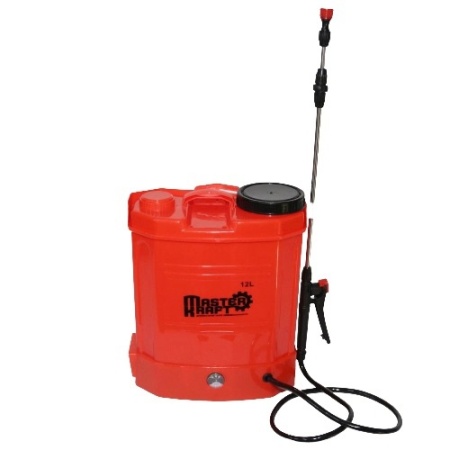 Caracteristici:  Tip - cu acumulator Tensiune acumulator - 12 V Capacitate acumulator - 8 Ah Durata de funcționare fără reîncărcare - 6-8 ore Capacitatea rezervorului - 12 l Presiune de lucru - 4-4,5 bar Consumul - 1,6-1,7 l/min Lungimea tubului telescopi